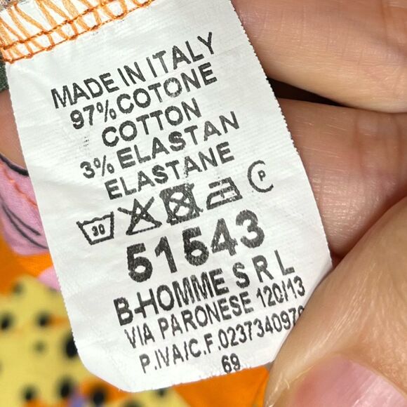 158C Asymmetrical Hem 3/4 Sleeve Abstract and Floral Print Tunic XL - Picture 9 of 14